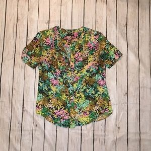 J. Crew Technicolor Floral top